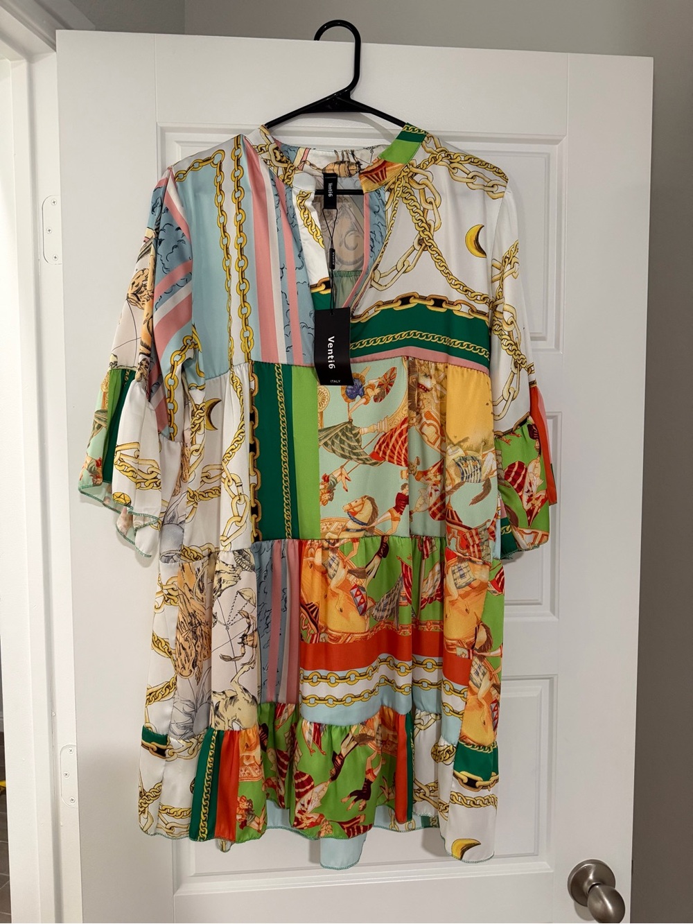 Vero Moda Multi-Color Patchwork Mini Dress